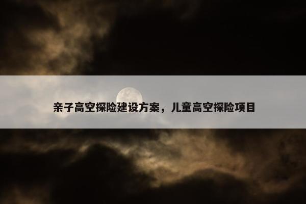 亲子高空探险建设方案，儿童高空探险项目