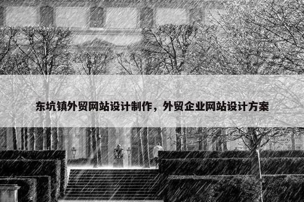 东坑镇外贸网站设计制作，外贸企业网站设计方案