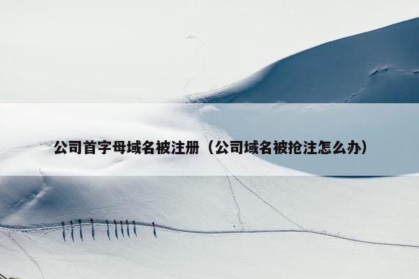 公司首字母域名被注册（公司域名被抢注怎么办）