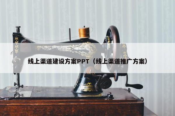线上渠道建设方案PPT（线上渠道推广方案）