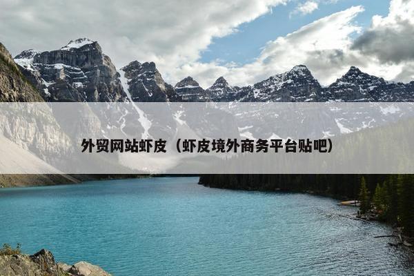 外贸网站虾皮（虾皮境外商务平台贴吧）