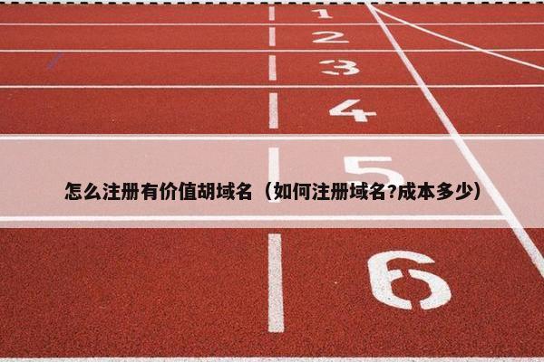 怎么注册有价值胡域名（如何注册域名?成本多少）
