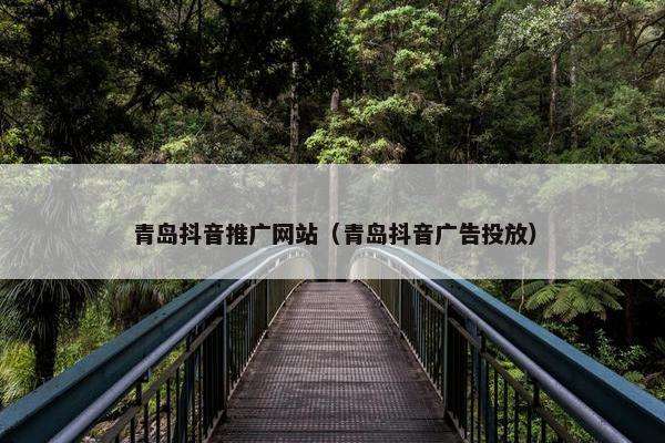 青岛抖音推广网站（青岛抖音广告投放）