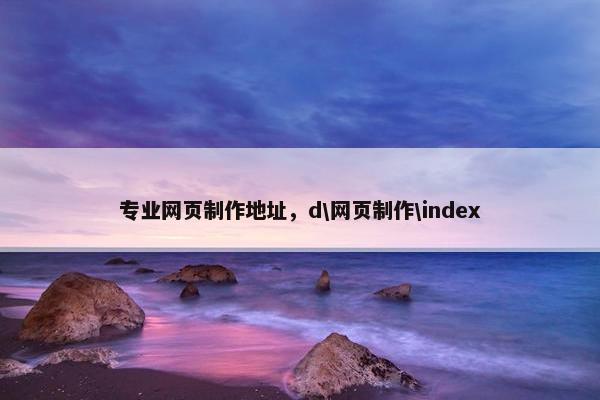 专业网页制作地址，d\网页制作\index