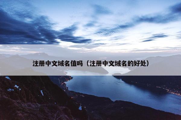 注册中文域名值吗（注册中文域名的好处）