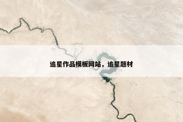 追星作品模板网站，追星题材