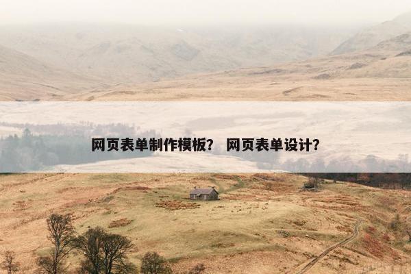 网页表单制作模板？ 网页表单设计？
