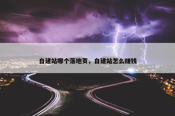 自建站哪个落地页，自建站怎么赚钱