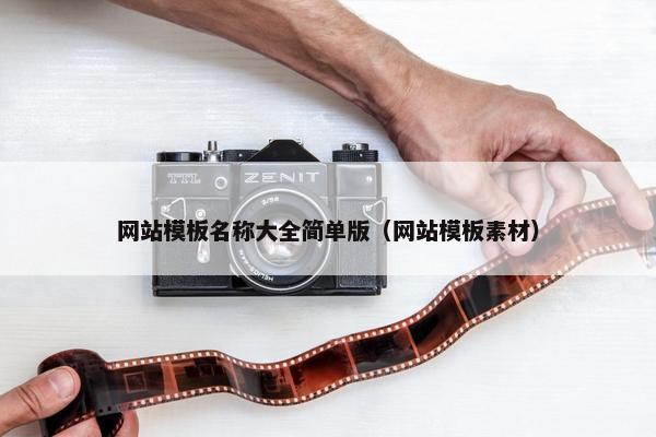网站模板名称大全简单版（网站模板素材）