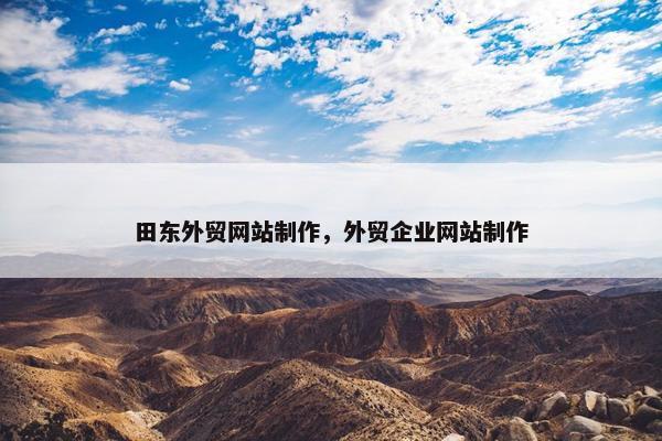 田东外贸网站制作，外贸企业网站制作