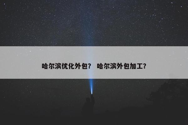 哈尔滨优化外包？ 哈尔滨外包加工？