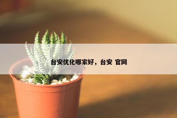 台安优化哪家好，台安 官网