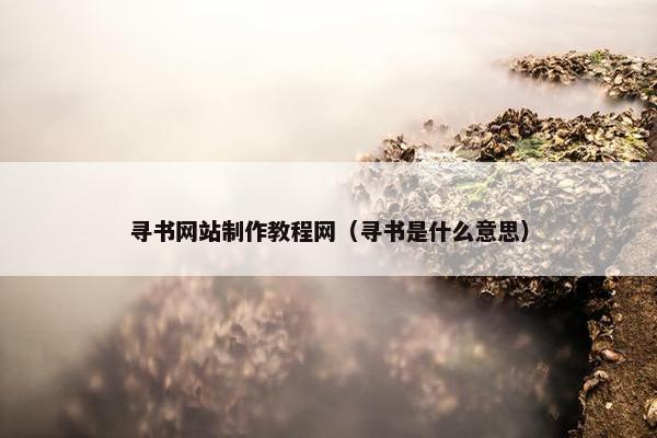 寻书网站制作教程网（寻书是什么意思）