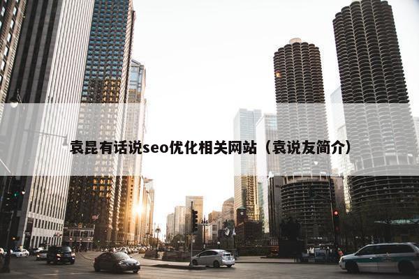 袁昆有话说seo优化相关网站（袁说友简介）