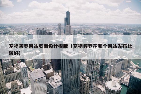 宠物领养网站页面设计模版（宠物领养在哪个网站发布比较好）