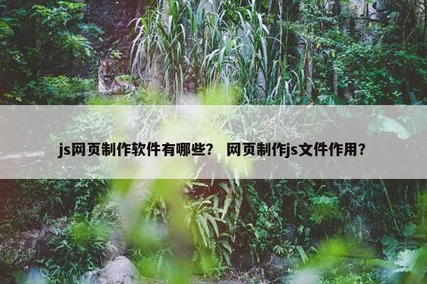 js网页制作软件有哪些？ 网页制作js文件作用？