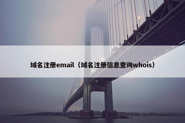 域名注册email（域名注册信息查询whois）