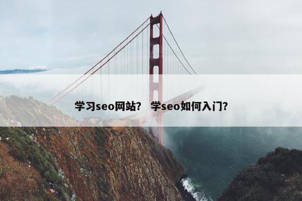 学习seo网站？ 学seo如何入门？