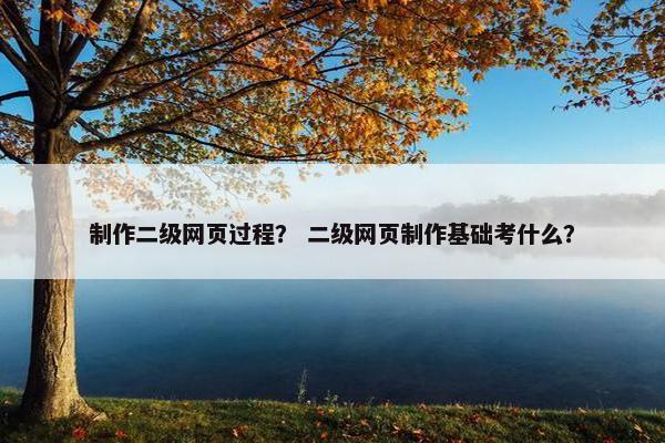 制作二级网页过程？ 二级网页制作基础考什么？