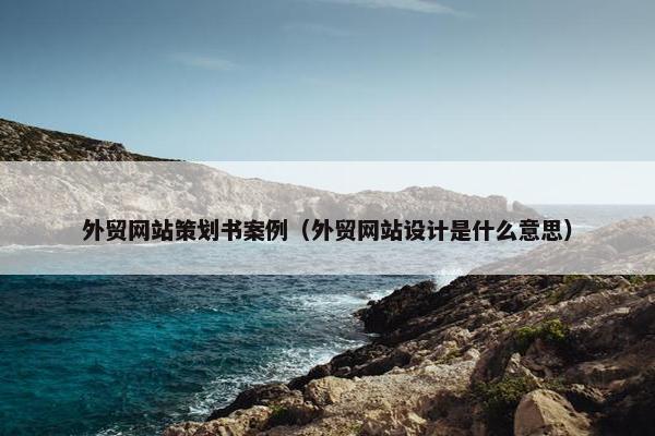 外贸网站策划书案例（外贸网站设计是什么意思）