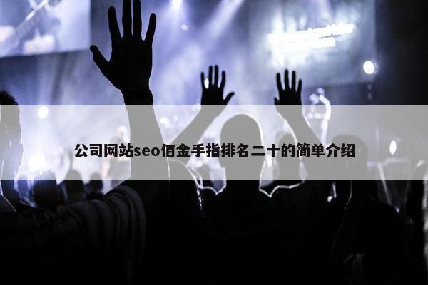 公司网站seo佰金手指排名二十的简单介绍