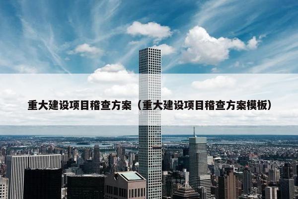 重大建设项目稽查方案（重大建设项目稽查方案模板）
