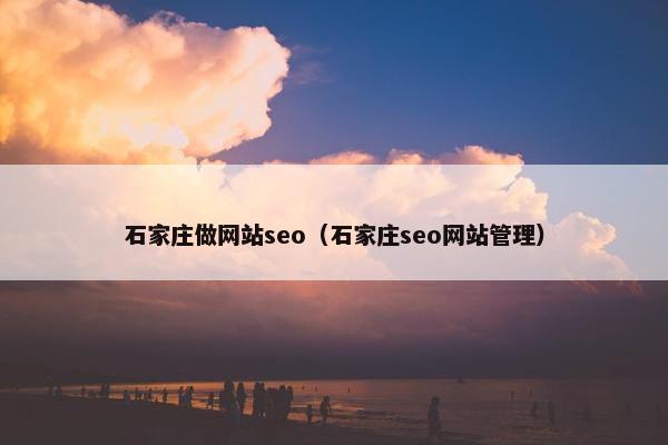 石家庄做网站seo（石家庄seo网站管理）