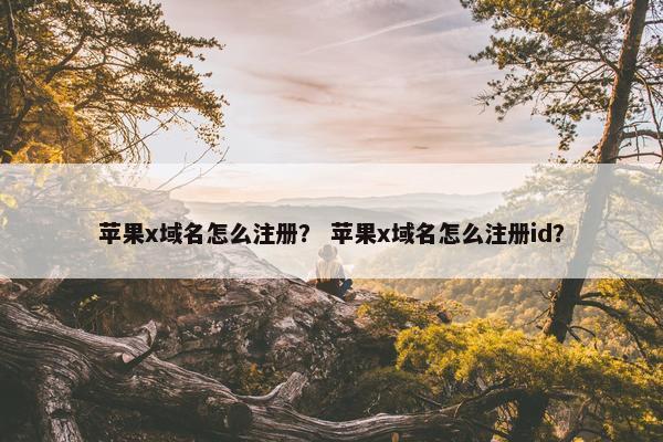 苹果x域名怎么注册？ 苹果x域名怎么注册id？