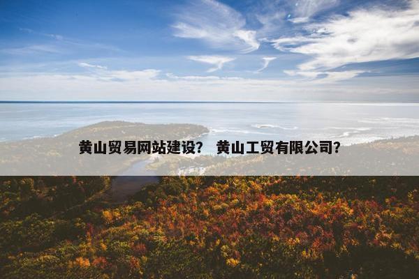 黄山贸易网站建设？ 黄山工贸有限公司？