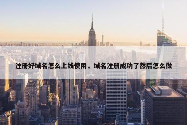 注册好域名怎么上线使用，域名注册成功了然后怎么做