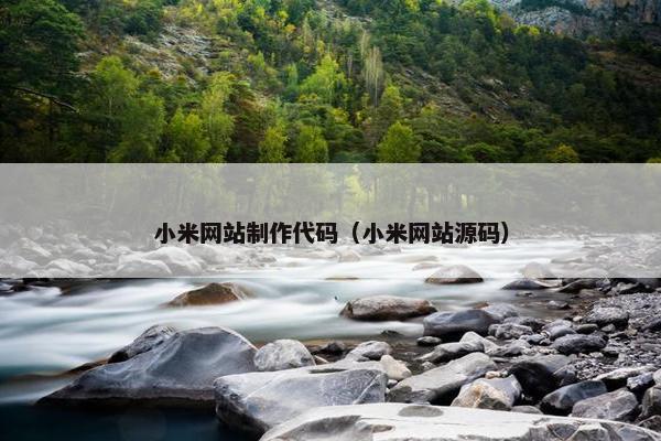 小米网站制作代码（小米网站源码）