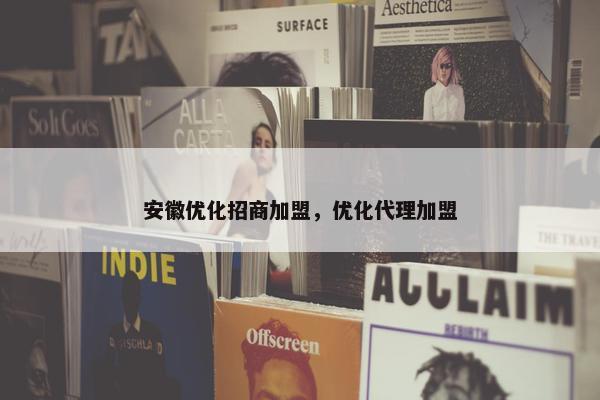 安徽优化招商加盟，优化代理加盟