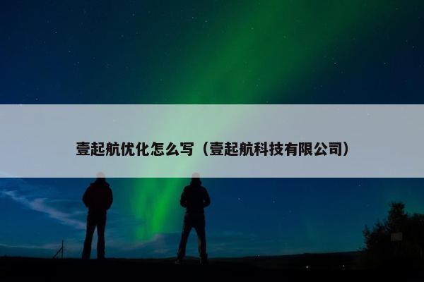 壹起航优化怎么写（壹起航科技有限公司）
