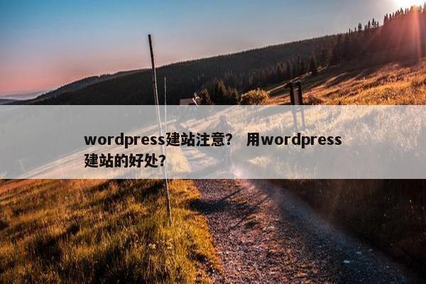 wordpress建站注意？ 用wordpress建站的好处？