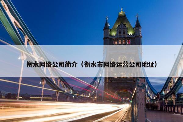 衡水网络公司简介（衡水市网络运营公司地址）