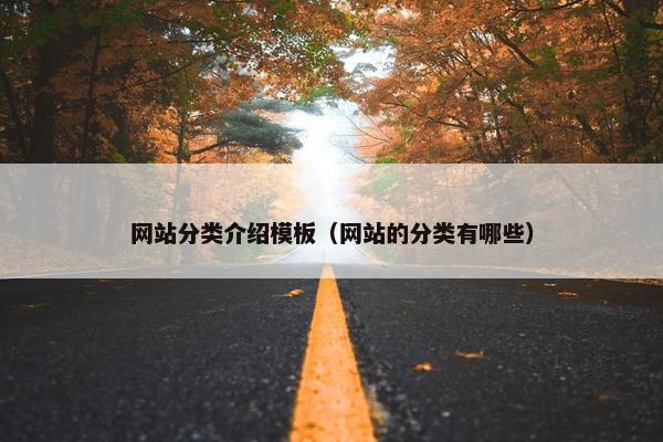 网站分类介绍模板（网站的分类有哪些）