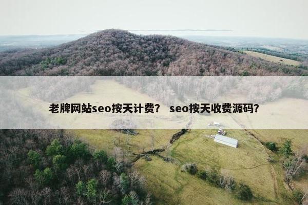 老牌网站seo按天计费？ seo按天收费源码？