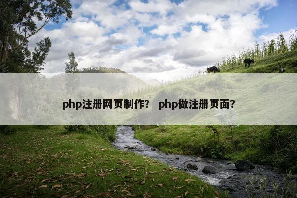 php注册网页制作？ php做注册页面？