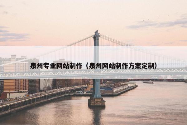 泉州专业网站制作（泉州网站制作方案定制）