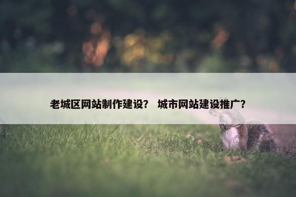 老城区网站制作建设？ 城市网站建设推广？