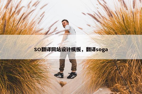 SO翻译网站设计模板，翻译soga