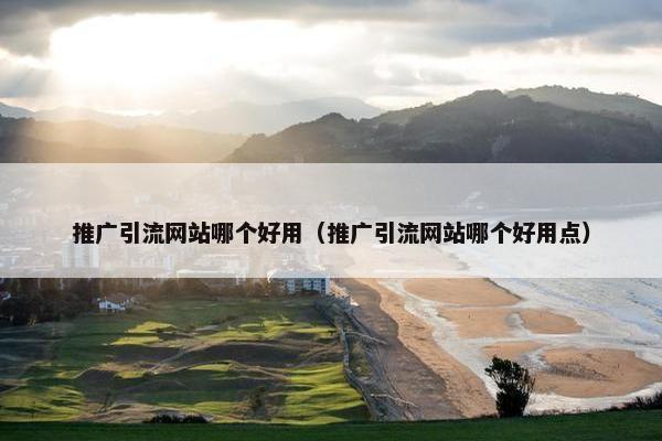 推广引流网站哪个好用（推广引流网站哪个好用点）