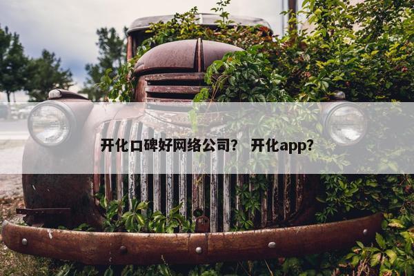开化口碑好网络公司？ 开化app？