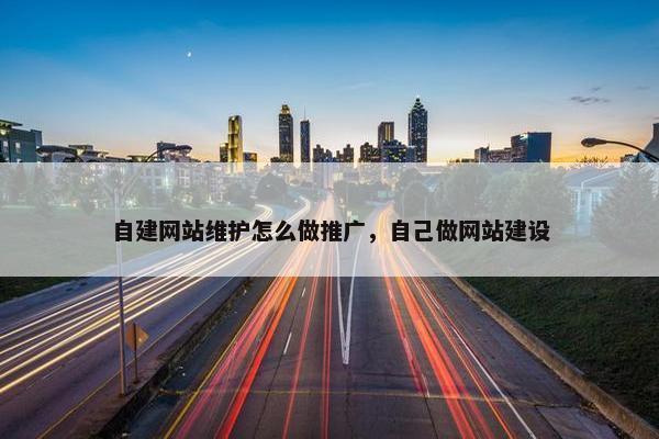 自建网站维护怎么做推广，自己做网站建设