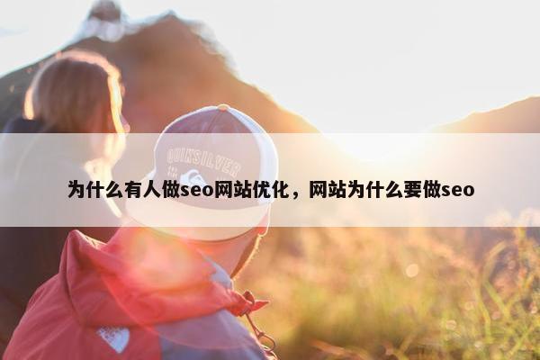 为什么有人做seo网站优化，网站为什么要做seo
