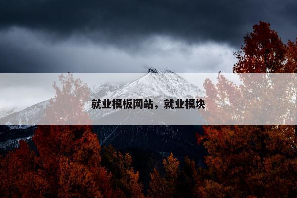 就业模板网站，就业模块