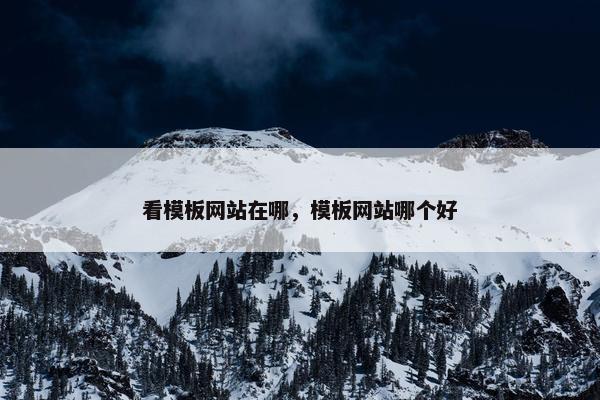 看模板网站在哪，模板网站哪个好