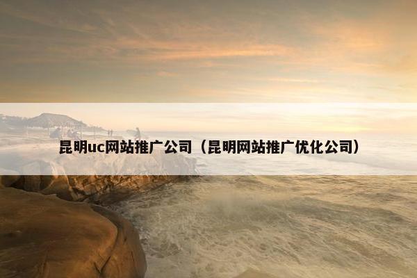 昆明uc网站推广公司（昆明网站推广优化公司）