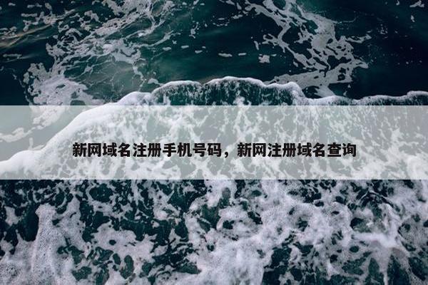 新网域名注册手机号码，新网注册域名查询