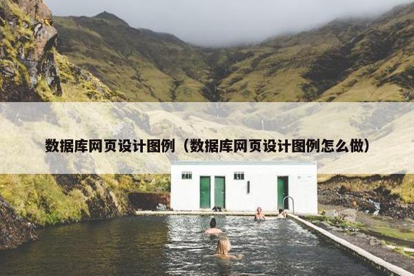 数据库网页设计图例（数据库网页设计图例怎么做）